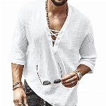 Hemd Herren Kurzarm Hawaii Hemd Leinenhemd Herren Sommerhemd Freizeithemd Henley Weißes Hemd Herren Shirt 4XL