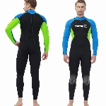 Herren Neoprenanzug - 3mm Neopren Ganzkörper Lange Ärmel Tauchanzug UV-Schutz Rücken-Reißverschluss Badeanzug zum Tauchen Surfen Schnorcheln Wassersport