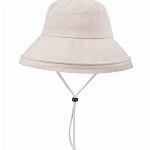 Heveer Winddicht Sonnenhut Breite Krempe Fischerhut UV Schutz Baumwolle Sommerhut mit Nackenklappe für Frauen Outdoor Gehen Strand Radfahren