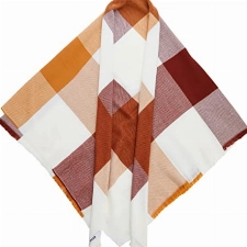 Hikaro Schal Kariert für Damen und Herren - Oversized Deckenschal 150 x 150 cm - XXL Winterschal mit stylischem Plaid Karo-Muster - Warm und weich