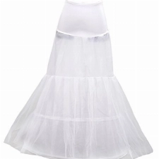 HIMRY Fishtail Reifrock Unterrock 2 Hoop verstellbar, Mermaid Elastisch Petticoat Gr. N, für Gr. 34 bis Gr. 40, Hochzeitskleider Ballkleider Abendkleider Meerjungfrau Krinoline Weiß KXB-004 White