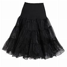 HIMRY Reifrock/Unterrock/Petticoat/Wedding Bridal Petticoat für Wedding Kleid Ballkleid Abendkleid Brautkleid, Size N (Normale), für Gr.34 bis Gr.44, Schwarz, KXB0007 Black