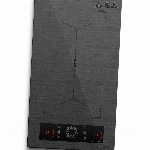 Induktionskochfeld mit Flexzonen, AMZCHEF Doppel induktionskochplatte mit 9 Leistungsstufen, Intervallheizung, Mode-Bedienfeld, Kindersicherung und Timer, Touch-Schieberegler