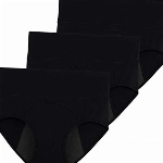 INNERSY Menstruation Unterwäsche Periodenslip Baumwolle Schwarz Period Panties 3er Pack (46, Schwarz)