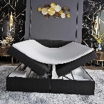 INNOCENT® - S4 | Boxspringbett mit Bettkasten 180x200 in Schwarz Kunstleder | 2-Schicht Visco 6cm Topper | Bonell-Federkernmatratze | H2 Härtegrad | Boxbett für Hotels | HB01