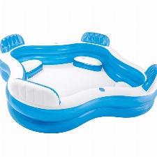 Intex 56475NP - Inflatable Swim Center Family Lounge, 90 x 90 x 26 inches, Multi-color