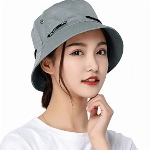 ITODA Fischerhut Sommer UV Schutz Sonnenhut Frauen Herren Buschhut Faltbar Fischermütze Breite Krempe Sonnenmütze Einfarbig Anglerhut Unisex Eimerhut Outdoor Hut Eimerhut Wandern Angeln Hellgrau