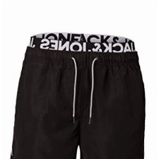 JACK & JONES Herren JJIARUBA JJSWIMSHORTS AKM DB WB SOLID Badehose, Black, L
