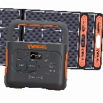 Jackery Solargenerator 1000 PRO 200W, 1002 Wh Powerstation mit 2* 100 W Solarmodulen, AC-Schnellladung in 1,8 Std., Dual PD 100W Ports, zweiseitige Sonnenlichtabsorption, für Camping und Stromausfälle