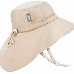 Jan & Jul Sonnenhut für Kinder mit Besonders Langem Nackenschutz (Sand, 2-5 Jahre)