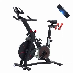 JASPORT Smart Indoor Speedbike S3 | leise Heimtrainer | Magnetbremssystem und kraftvoller Riemen | App mit Video on Demand Trainingskursen | Kinomap & Zwift kompatibel | inkl. Brustgurt