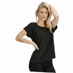 JDY Damen Einfarbiges T-Shirt | Basic Rundhals Ausschnitt Kurzarm Top | Short Sleeve Oberteil ONLMOSTER, Farben:Schwarz, Größe:XXL