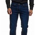 JEEL Herren-Jeans - Regular-Fit Straight-Cut - Stretch - Jeans-Hose Basic Washed 01-Navy 36W / 38L