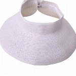 JFAN Faltbarer Sonnenhut Strohhut 56-59cm Einstellbar Strohhut Damen Faltbar Visor Cap Sonnenhut mit Bowknot für Sommer Stroh Hut 56-59cm，Gelb，L