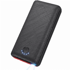 JIGA Power Bank 30000mAh Externer Akku Tragbares Ladegerät USB C Powerbank mit Taschenlampe, Eingängen und Ausgängen Handy Ladegerät Akku Kompatibel mit iPhone, Samsung, Huawei, iPad usw