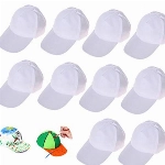 Joyibay DIY Kappe Kinder, 10 STÜCKE Weiß Scherzt Baseballmützen Kappen Kreative Unbelegte Kunst Anstrich Hut Mütze Kappen für Indoor Family Interaktiv Aktivitätsset