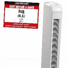 JUNG TV01 Ventilator leise 78cm 50W, Turmventilator weiß, ENERGIESPAREND, 75° Oszillation, Lüfter Standventilator für Schlafzimmer, Lautstärke max 48dbA, 3 Stufen