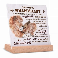 Juratar Ich Liebe Dich Geschenke für Männer, Geschenke für Ehemann- Holzschilder Heimat Dekoration Jahrestag Geschenk für Ihn, Hochzeitstag, Geburtstagsgeschenk für Männer, Ehemann