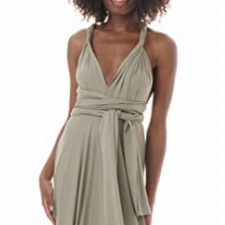 Juvell Brautjungfern-Kleid - Maxi-Kleid - Infinity-Kleid-Abendkleid - Multiway-Wickelkleid - inkl. Bandeau-Top - festliches Cocktailkleid - Hochzeit-Abschlussball - 1000 (40-44, Hellgrün)