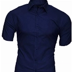 Kayhan Herren Kurzarm Hemd Caribic Dunkelblau S