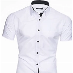 Kayhan Herren Kurzarm Hemd Florida White L