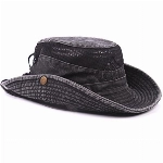 KeepSa Baumwolle Sonnenhut Herren Sommerhut UV Schutz Wanderhut Fischerhut Trekking Faltbar SafariHut mit Kinnband Outdoor Buschhut Hiking Bucket Hat