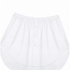 KEREDA Damen Blusenrock Hemdverlängerung Blusen Rock Blusenverlängerung Hemdrock,1 Stück Weiß, 3XL=EUsize XL