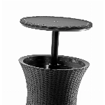 Keter Terrassenmöbel und Whirlpool Beistelltisch mit Bier-und Weinkühler, 22 l, Harz, grau