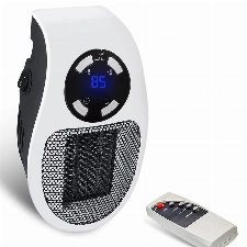 Kiaitre 500W Heizlüfter, Energiesparende Mini Heizung Steckdose Heizung Upgrade Keramik Heizlüfter mit Thermostat Fernbedienung für Büro Schlafzimmer Badezimmer Wohnzimmer