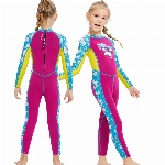 Kinder-Neoprenanzug für Jungen und Mädchen, 2,5 mm Neopren-Einteiler, Ganzkörper-Langarm-Badeanzug, UV-Schutz, hält warm zum Tauchen, Schnorcheln, Schwimmen, Angeln