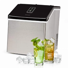 Klarstein Eiswürfelmaschine Klein, 2,5L Eiswürfelbereiter, für Mittelgroße, Klare Eiswürfel, Schnelle Mini, mit Sicherheitsalarm, 13kg/24h