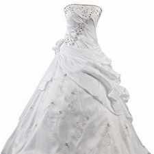 Kmformals Damen Ballkleid trägerlosen Prom Kleider Abendkleidung Größe 52 Weiß