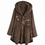 kojooin Grunge top Tunika Herbst Regenjacke Mantel tailliert Damen Jacke floral Grandpa Sweater Oberteile lang Damen Sweatshirt Jacke Damen mit Kapuze kardigan damski