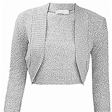 La Mode De Paris Damen Bolero grau silber