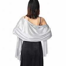 Ladiery Damen Seide Satin Stola Festlich,Shawl für Brautkleider Abendkleider Sommer Elegante Party Weicher Schal