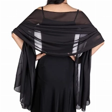 Ladiery Sheer Chiffon Tücher und Wraps für Abendkleider, Damen leichter weicher Schal für Hochzeit Braut Schultertuch
