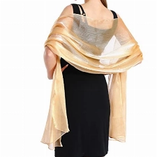Ladiery Sheer Crepe Stola Festlich für Abend Party Kleid,Frauen Leichte Weiche Schimmer Braut Hochzeit Reise Shawl