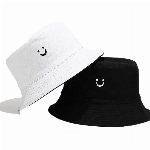 Lanly Fischerhut Sonnenhut Unisex Herren Damen Beideseitig Tragen 100% Baumwolle Faltbar Modern Wanderhut Buschhut Reise (Weiß)