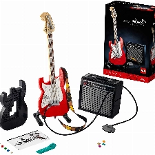 LEGO 21329 Ideas Fender Stratocaster, DIY-Gitarren-Kit, Modell-Musikinstrument für Jugendliche und Erwachsene mit 65 Princeton Reverb Verstärker, Gitarren-Zubehör und Aufkleber, ideal als Zimmer-Deko
