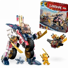 LEGO 71792 NINJAGO Soras transformierender Mech-Bike-Renner, 2in1 Set mit transformierender Mech-Actionfigur, Motorrad-Spielzeug Set mit 3 Minifiguren für Kinder, Jungen und Mädchen