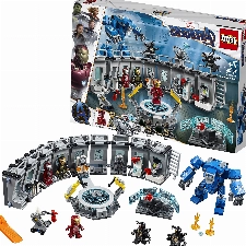 LEGO 76125 Super Heroes Marvel Avengers Iron Mans Werkstatt, Set mit 6 Minifiguren, Superhelden Spielzeug ab 7 Jahre