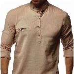 Leif Nelson Hemd Herren für Freizeit | Slim Fit Kurzarm Hemd Herren Stehkragen & Trachtenhemd Herren | Freizeithemden für Herren | Leinenhemd Herren Kurzarm | Hemden Shirt für Herren-Männer| LN-3865