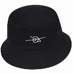 LIBAIJIAA Eimerhut , Fischerhut aus Baumwolle Fischerhut,Unisex Fashion Embroidered Bucket Hat, Faltbarer Fischerhut, for Hiking Camping Travel Fishing(Schwarz ), 56-58