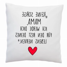 LIEBTASTISCH Kissen mit Spruch ''Keine Sorge Mama, ich werde Dich für den Rest deines Lebens Nerven.'' - Deko-Kissen - Geschenk zum Muttertag - Kissen mit Füllung - Muttertagsgeschenk