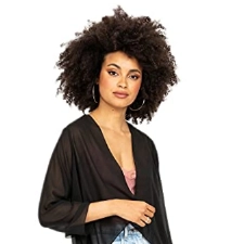 likemary Damen Bolero Schulterjäckchen aus Chiffon - Durchscheinend - ¾ Kurzarm - Vielseitig kombinierbare Jacke - Passt zu Abendkleid, Alltagskleidung als hauchdünne Jacke Schwarz 40 (UK 14)