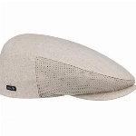 Lipodo Leinen Flatcap Beige Herren - Schirmmütze 60% Baumwolle, 40% Leinen - Made in Italy - Schiebermütze für Frühjahr/Sommer mit Mesh-Einsätzen - Sommermütze - Cap mit Netzfutter beige 55 cm