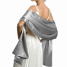 LumiSyne Damen Satin Chiffon Festlich Stola Schal Einfarbiger Leichter Schalverpackung Für Braut Brautjungfer Hochzeit Abendkleid Abschlussball