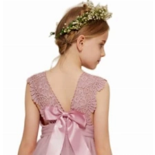 Mädchen Prinzessin Kleider Lang 152 Mädchen Kleider Hochzeit 158 Festliches Party KinderKleider Einschulung Spitzen Blumenmädchen tüllkleid Sommer Taufe Abendkleid Kommunionkleider Pink 10-12 Jahre