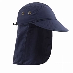 Magracy Herren Sommer UPF 50+ Fischerhut mit Nackenklappe Sonnenschutz Kappe Marineblau