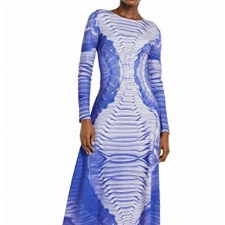 Making the Cut Staffel 3 Episode 6 Gewinner-Look Georgias Bedrucktes Maxikleid, Blauviolet, 2X